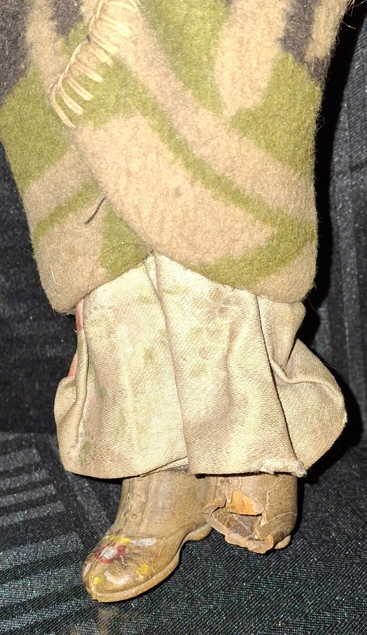 Skookum Dolls Lot of 2 Very Early Dried Apple & Other Need Some Repair