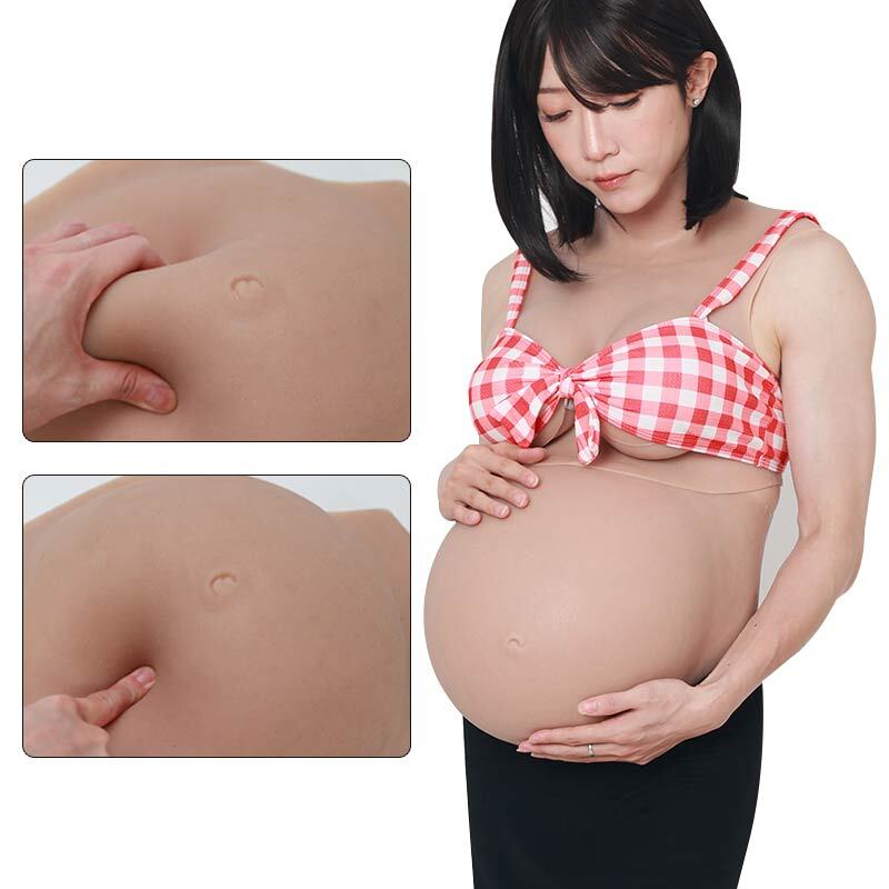 Roanyer Silicone Pregnant Belly Fake Belly Bump all months for Crossdresser