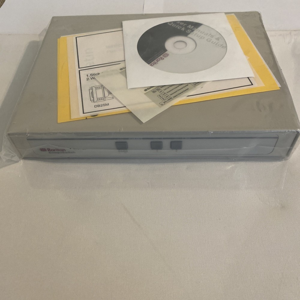 New Raritan CS2 CompuSwitch KVM Switch Compu Switch W/ Software + Instructions