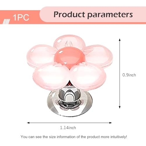 Push to Start Button Cover, Resin Flower Push Start Button Pink #Single-pack