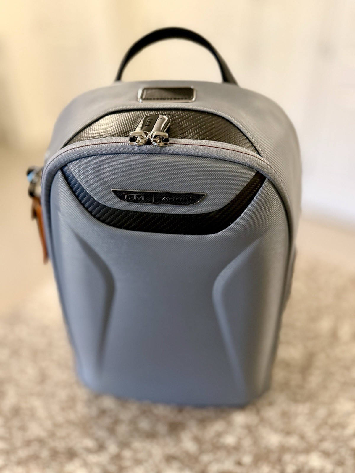 Tumi McLaren VELOCITY 17” Laptop Backpack - Super Gray w/ Papaya Orange