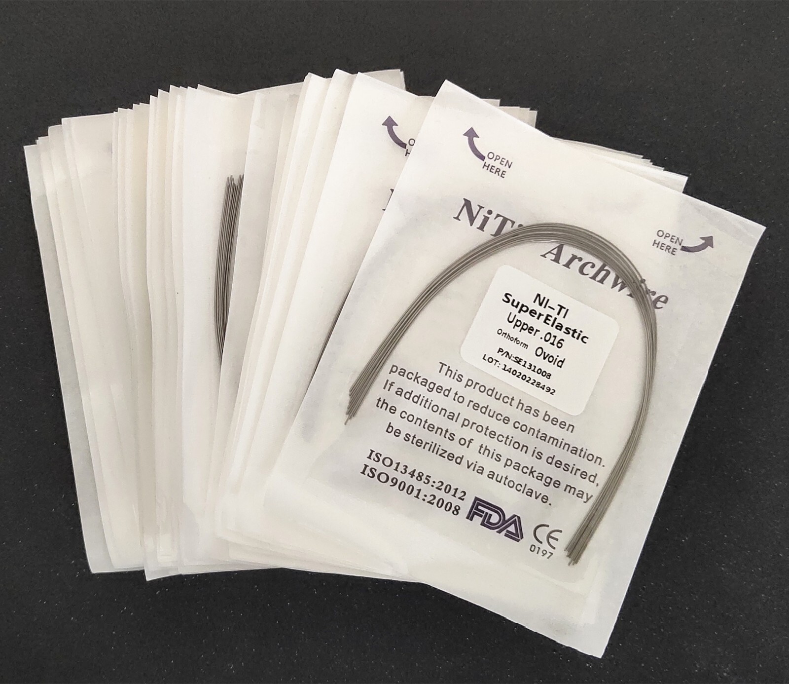 Dental Orthodontic Super Elastic Wire Niti Round Arch Wires Ovoid Form 10pcs/bag