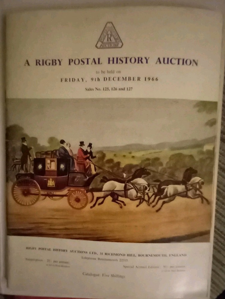A Rigby Postal History Auction Catalogue . 1966