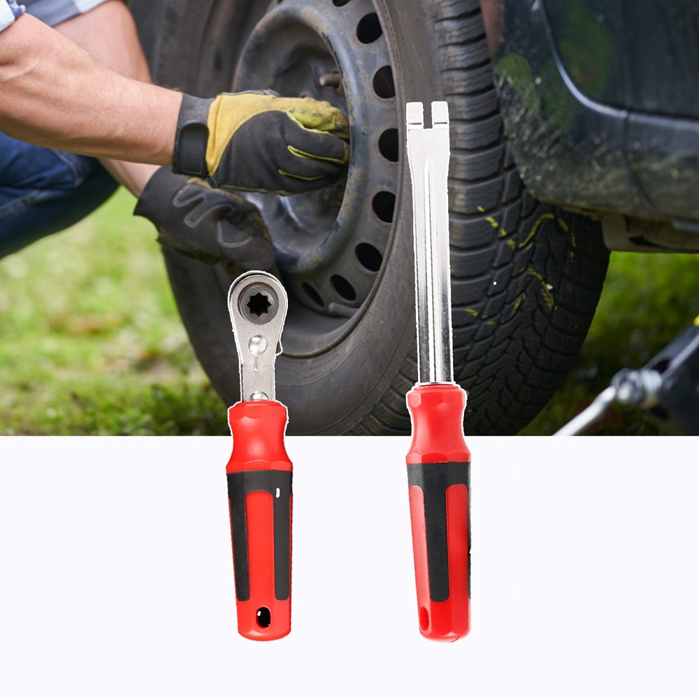 2PCS Automatic Adjuster Slack Tool Set Release Tool Wrench Efficiency Ratchet