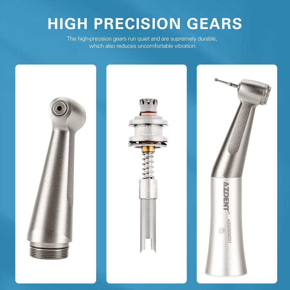 Dental 1:1 Slow Low Speed Handpiece Push Button Contra Angle Attach