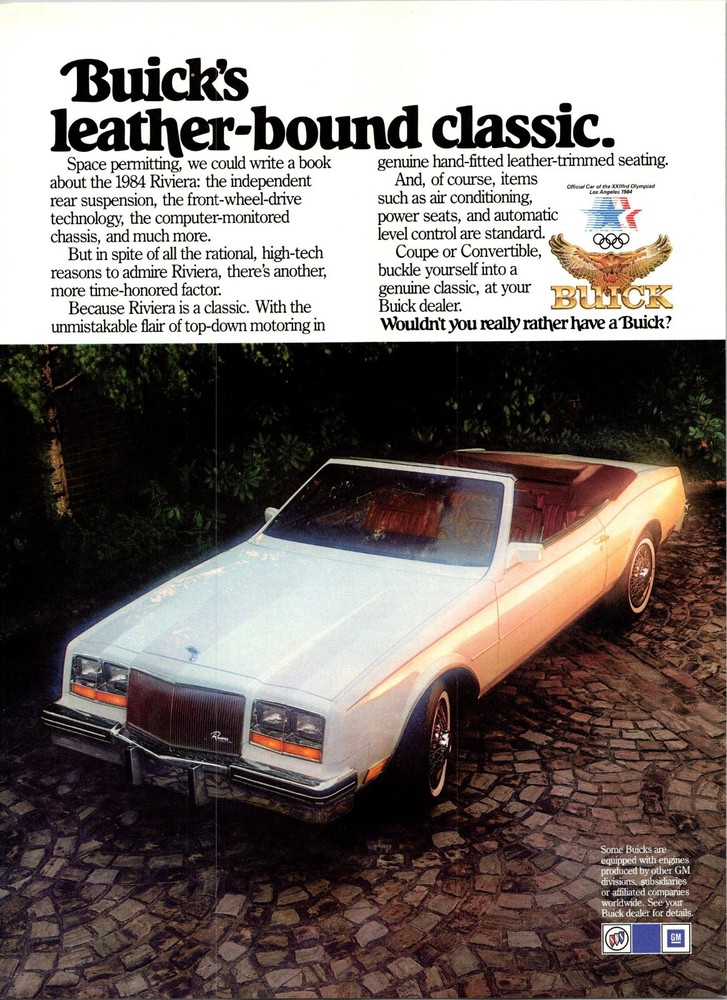 Buick Riviera is a Classic Original Vintage Print Ad