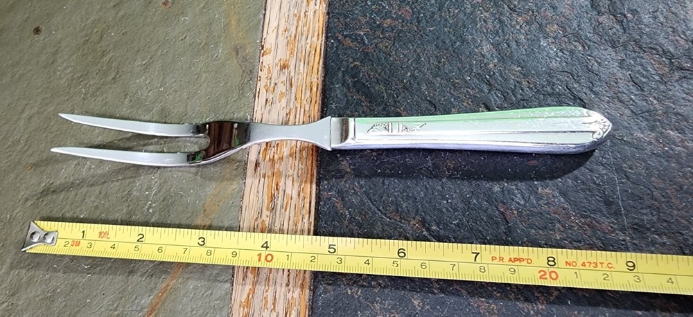 ✅️ c1939 CLARIDGE/ STARLIGHT/ STRATFORD/ HOSTESS "8 3/8" CARVING 🍠 FORK