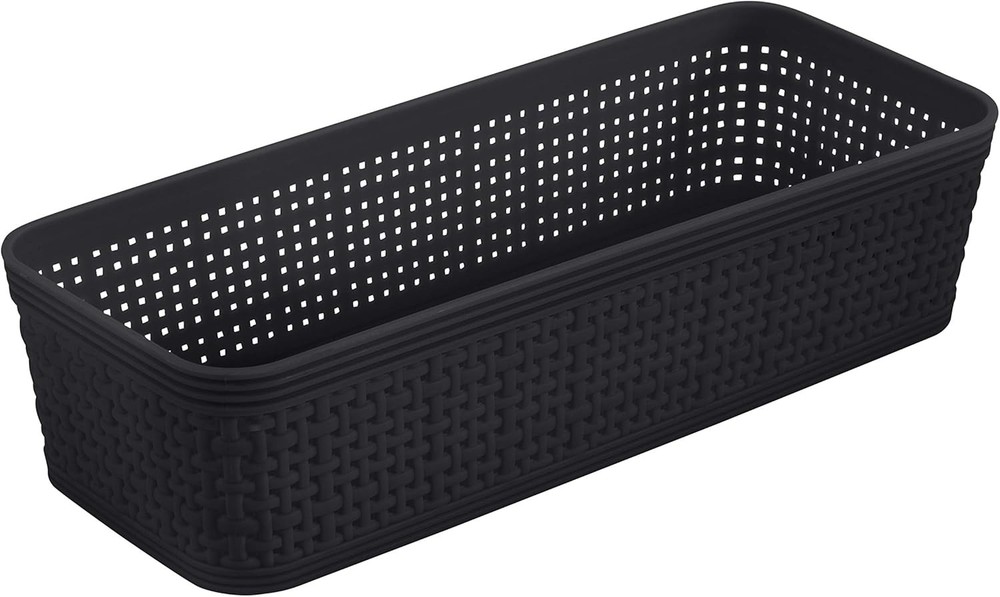 Simplify 5 Piece Organizing Set | Multiple Size Bins | Multipurpose | Black