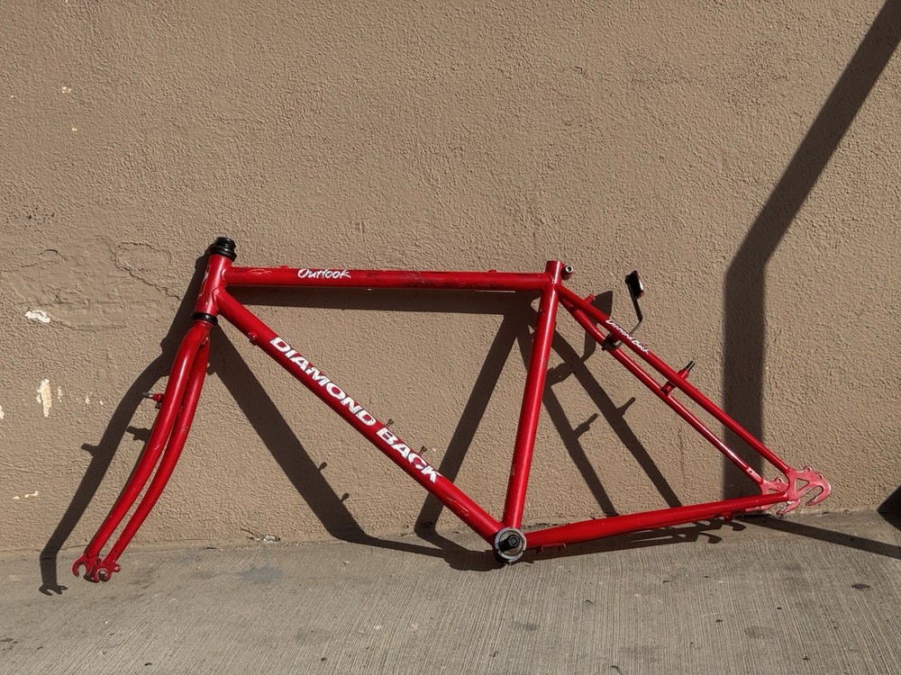 Diamondback Outlook Frame set. Red Color. Late 80s Chromoly.