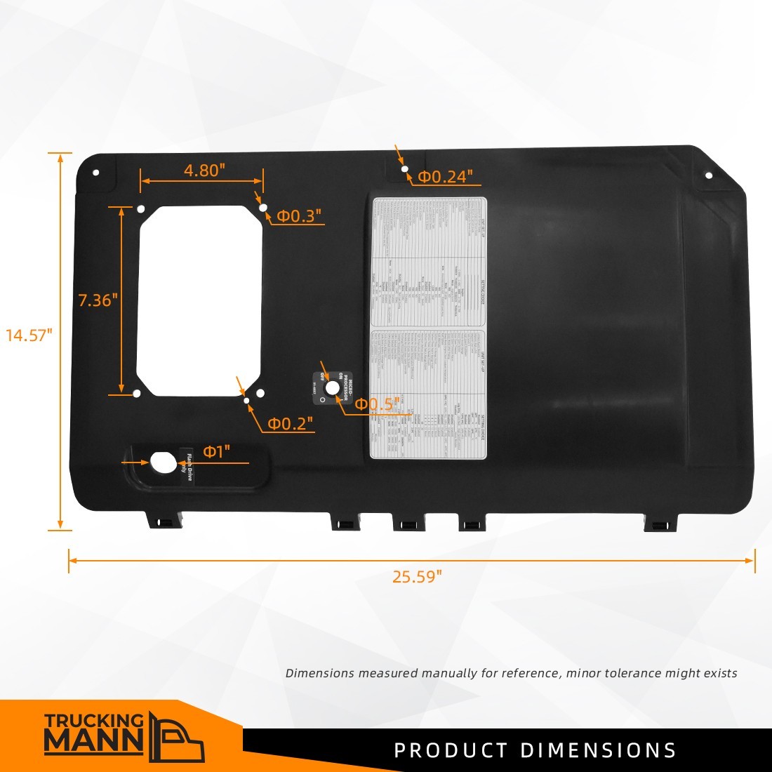 Reefer Roadside Inner Door Panel for Thermo King Precedent S-600 S-700 98-9238
