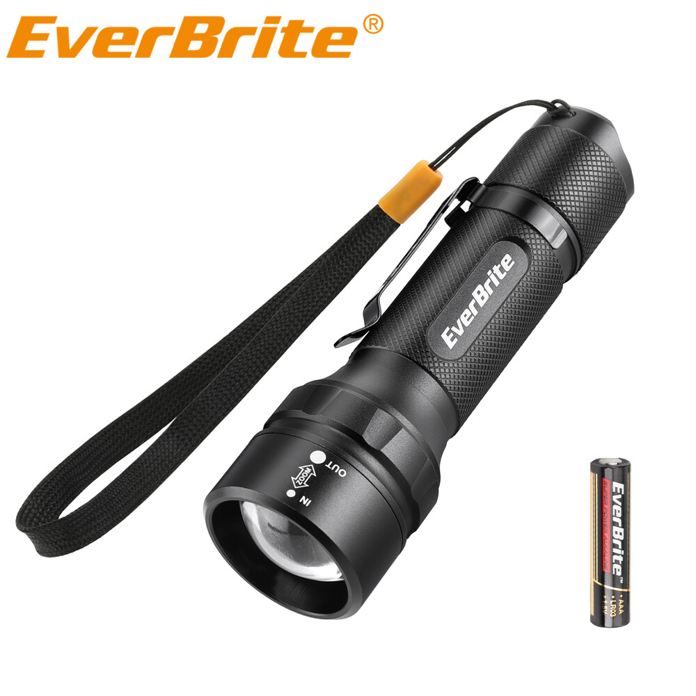 EverBrite 150 Lumen Mini LED Flashlight 3Lighting Mode Zoomable Adjustable Focus