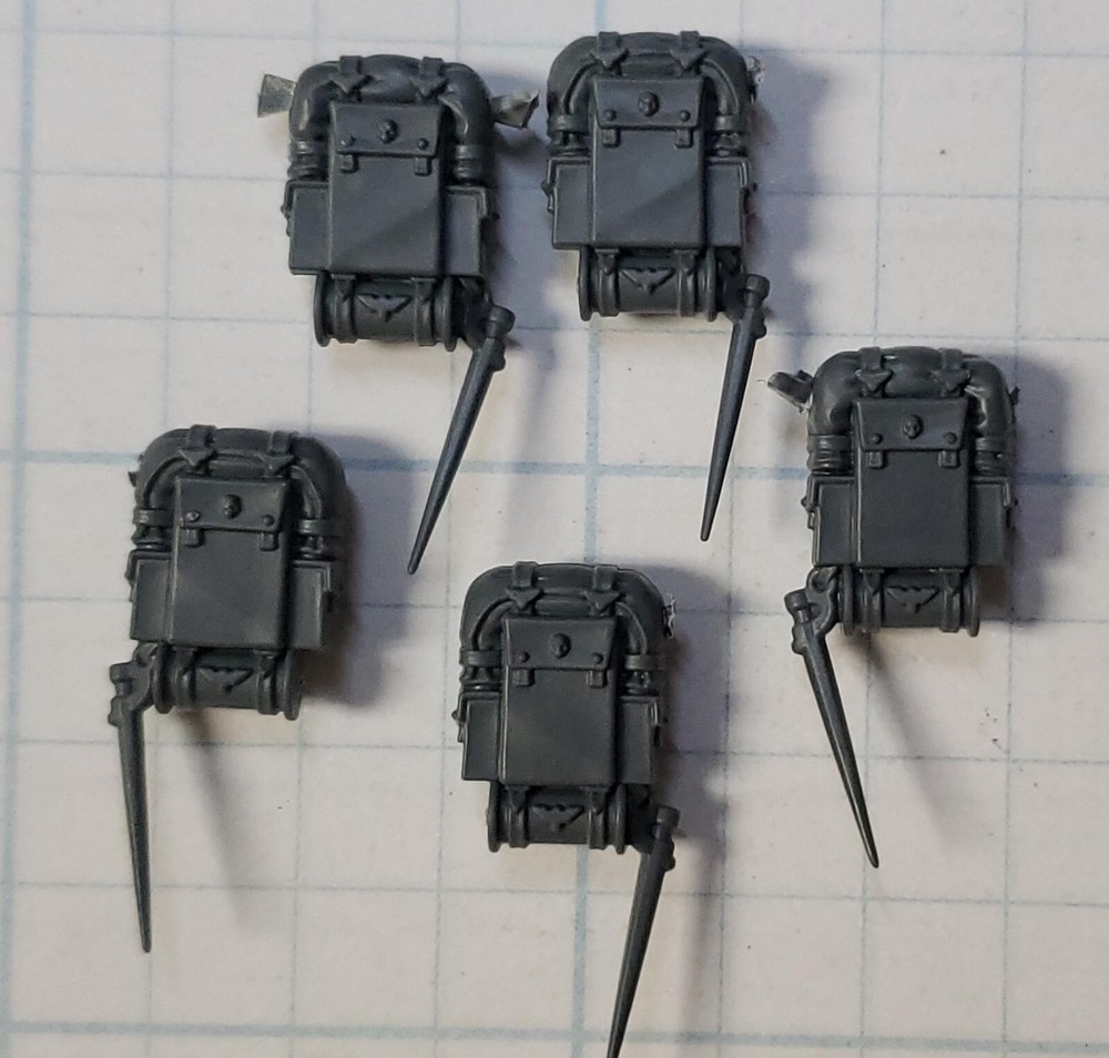 Warhammer 40k Kill Team Bits Krieg Veteran Guardsmen Rucksack Backpack X5 A