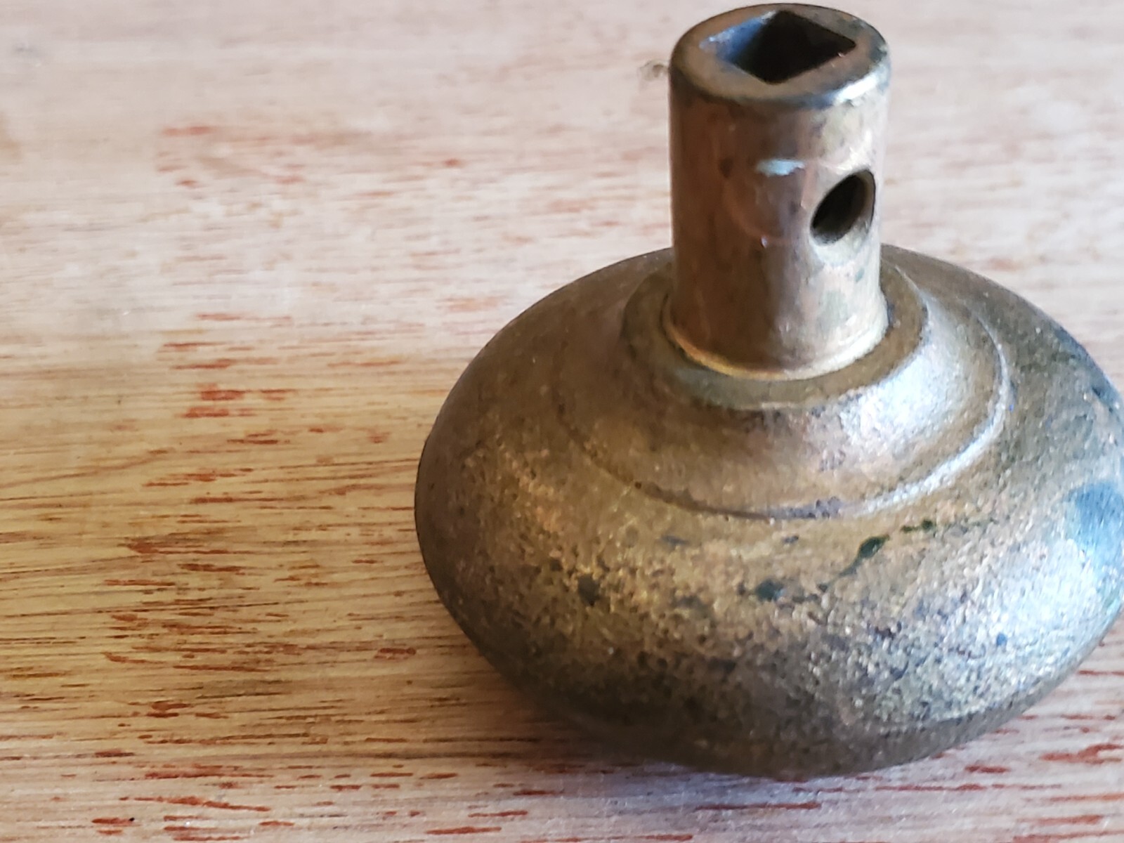 Doorknob Ornate Flower Floral Design Brass Tone Metal Vtg Antique Replacement