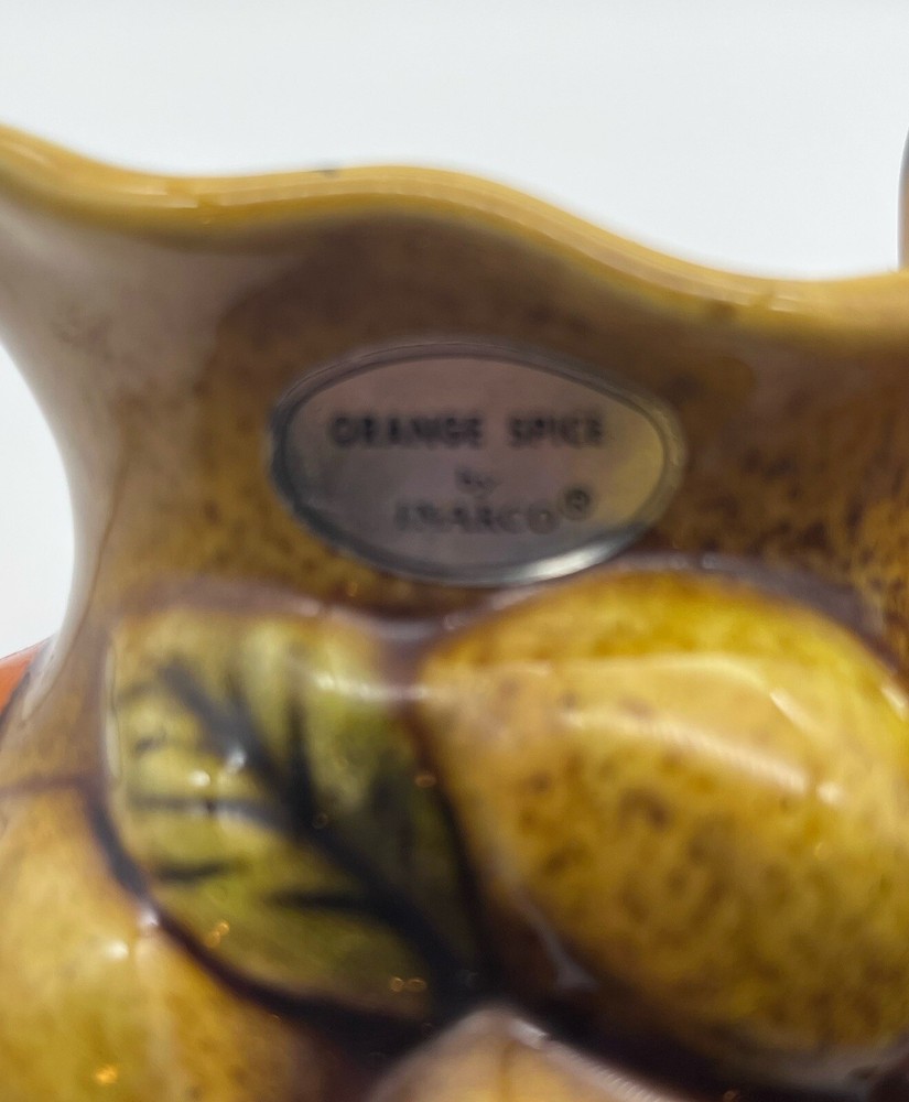 Irnaco Japan Ceramic Orange Spice Pattern Pitcher