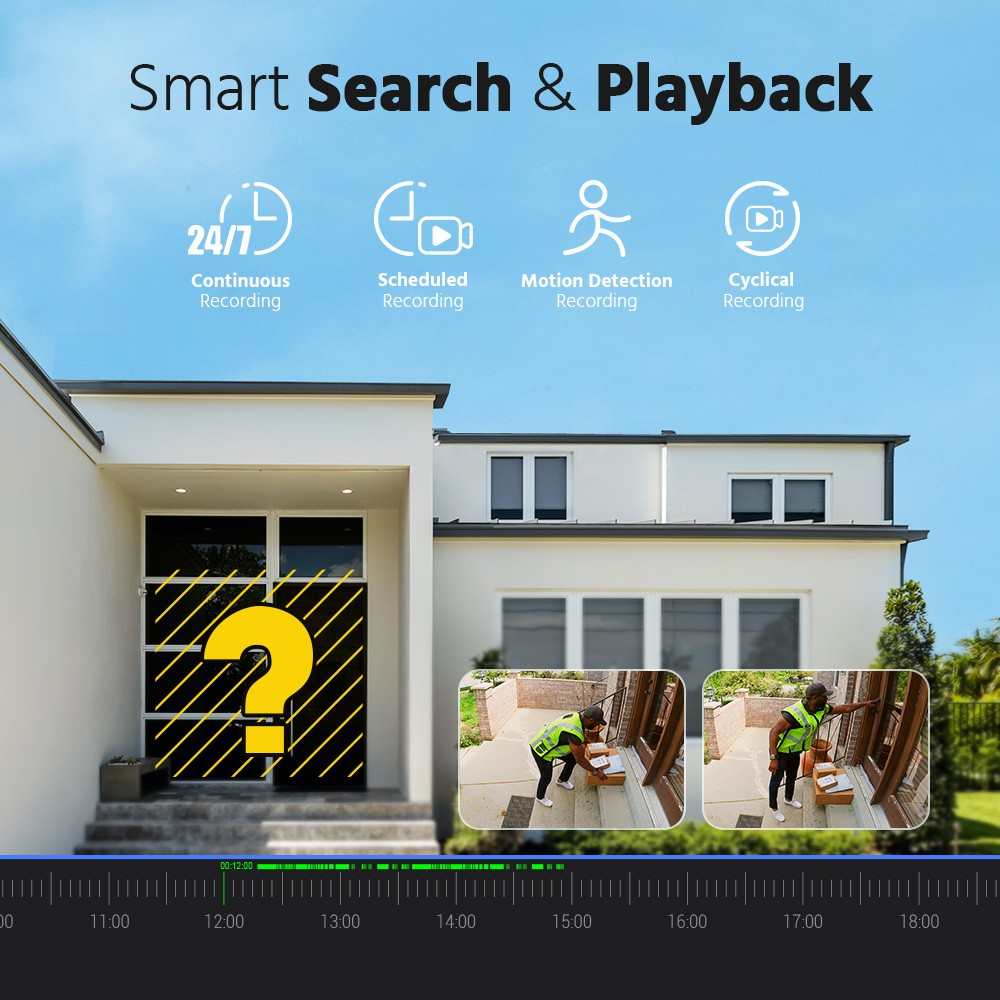 ANNKE HD 8CH 4K NVR POE IP Network 8MP Video Recorder for Security Camera System