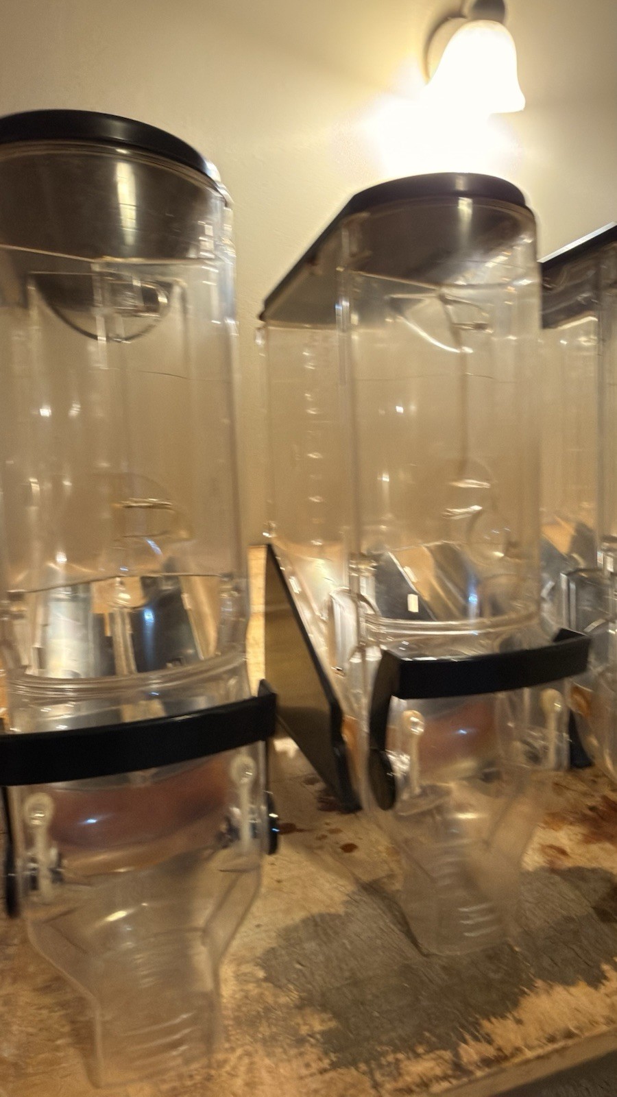 Trade Fixtures Radeus Model 618 / 624 4 Gravity Bin Dispenser 5 Gallon 6 x 18