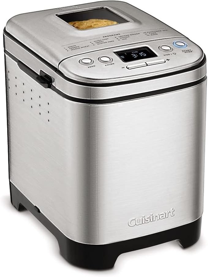 Cuisinart Bread Maker, 12 Menu, 2lb, 3 Crust, Nonstick Pan, CBK-110NAS