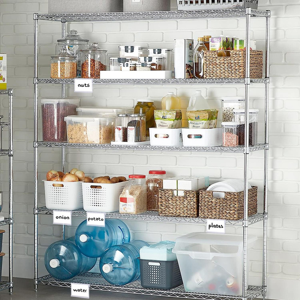 50 Pack Reusable Plastic Wire Shelf Label Holder