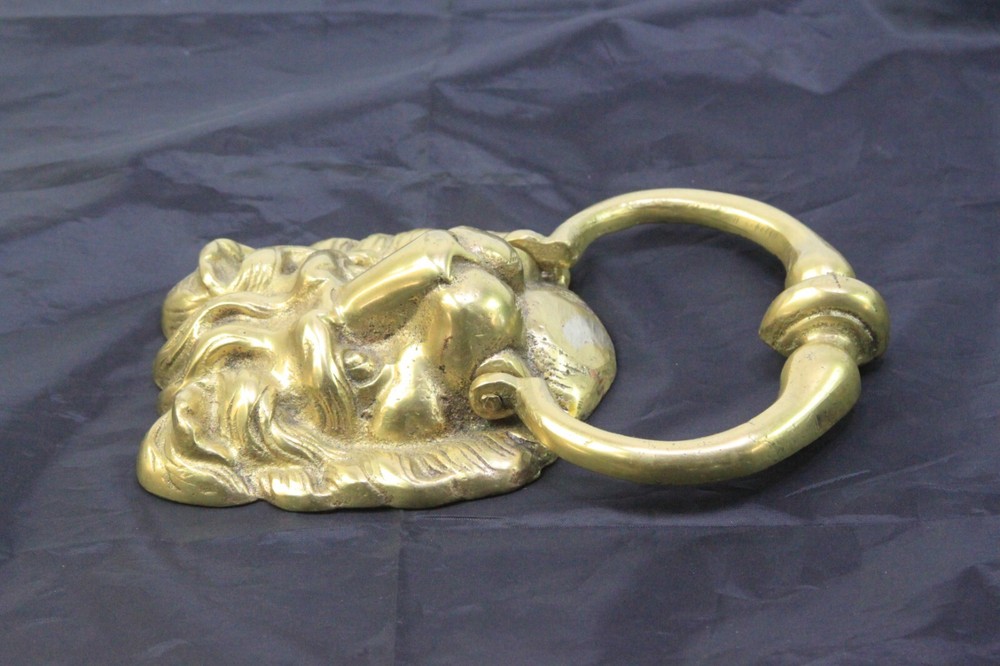 Antique Solid Brass Lion Door Knocker Heavy Duty