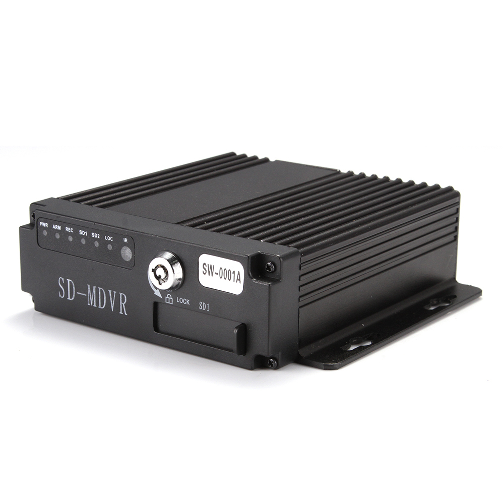 4ch Vehicle Car SW-0001A Mobile DVR Security Video Recorder +4 CCD Lens Camera