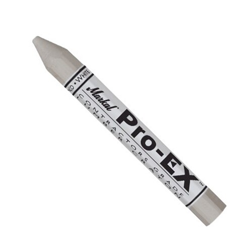 Markall 80380 WhitePro-EX Contractors Grade Lumber Crayons