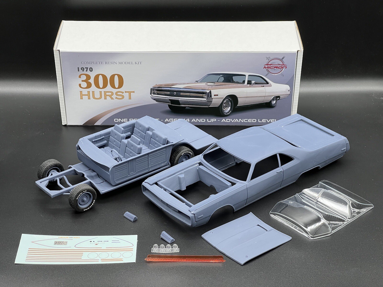 1/25 1970 Chrysler 300 Hurst Resin Model Kit – Premium Quality with Decals