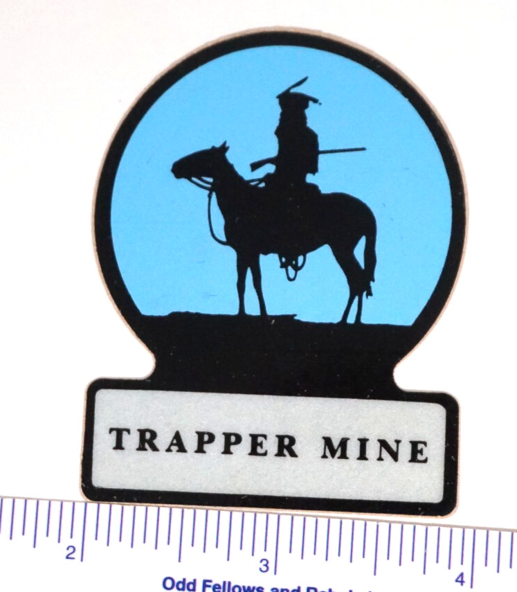 Coal Mining Sticker Trapper Mine Blue Black