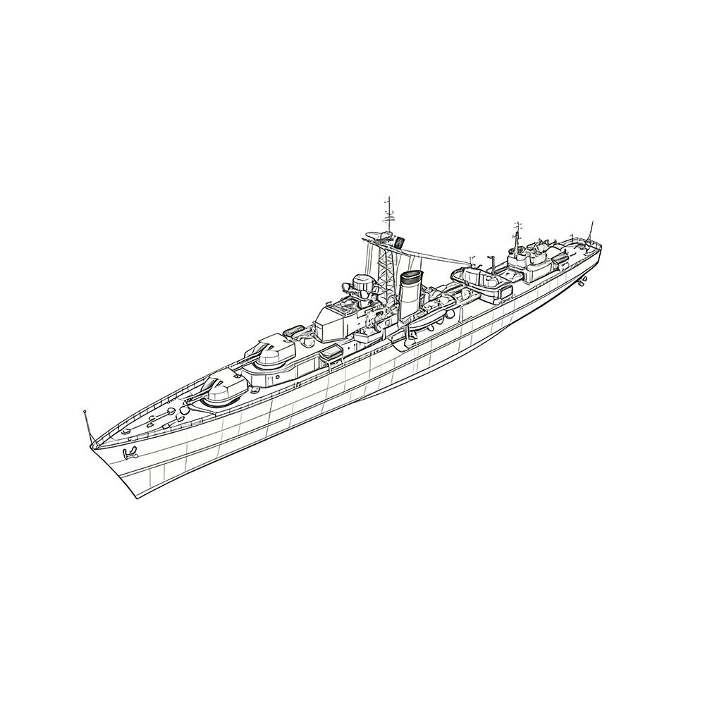 SSMODEL SSC700171 1/700 Military Model HMS Battle Class Destroyer Water Line