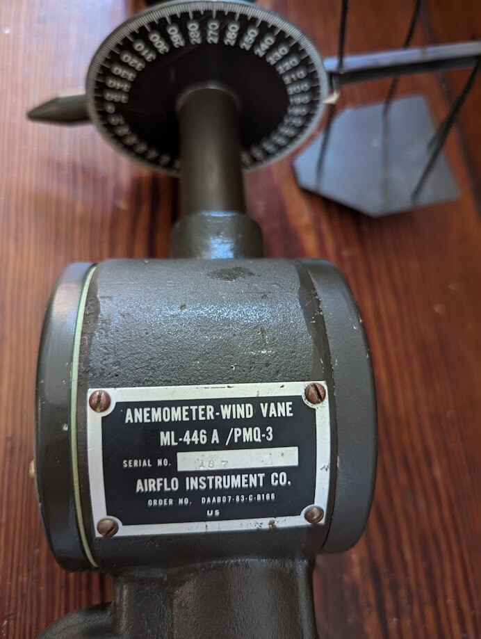vintage military anemometer wind meter