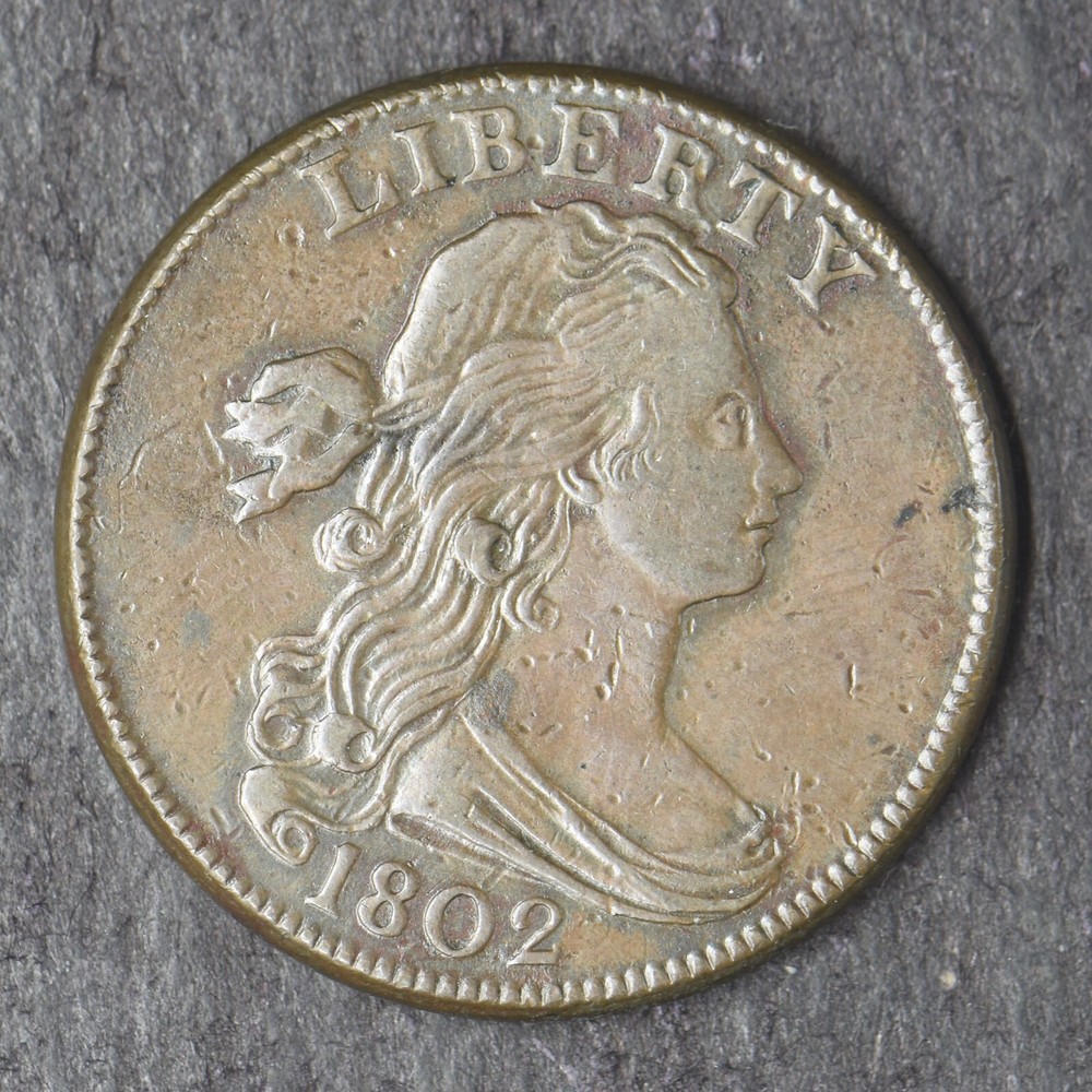 1802 "Stemless" Draped Bust Large Cent - COINGIANTS -