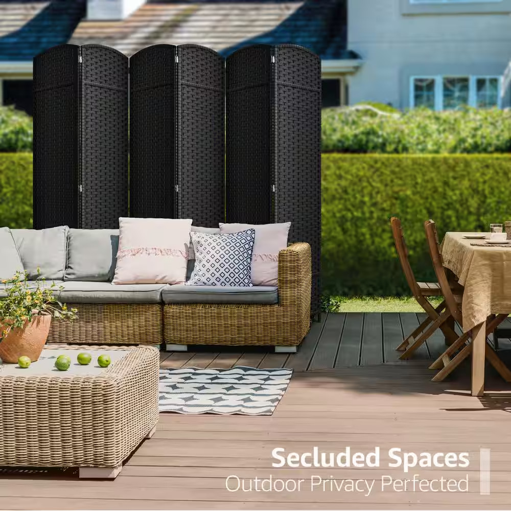 6-Panel Room Divider 6 Ft. Tall, Extra Wide Double Hinged Privacy Screen Panels,