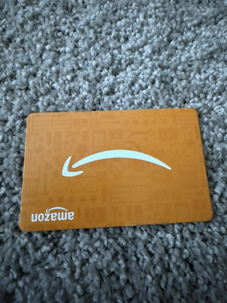 AMAZON Collectable Gift Card orange Pre-Used No $ Value COLLECTABLE