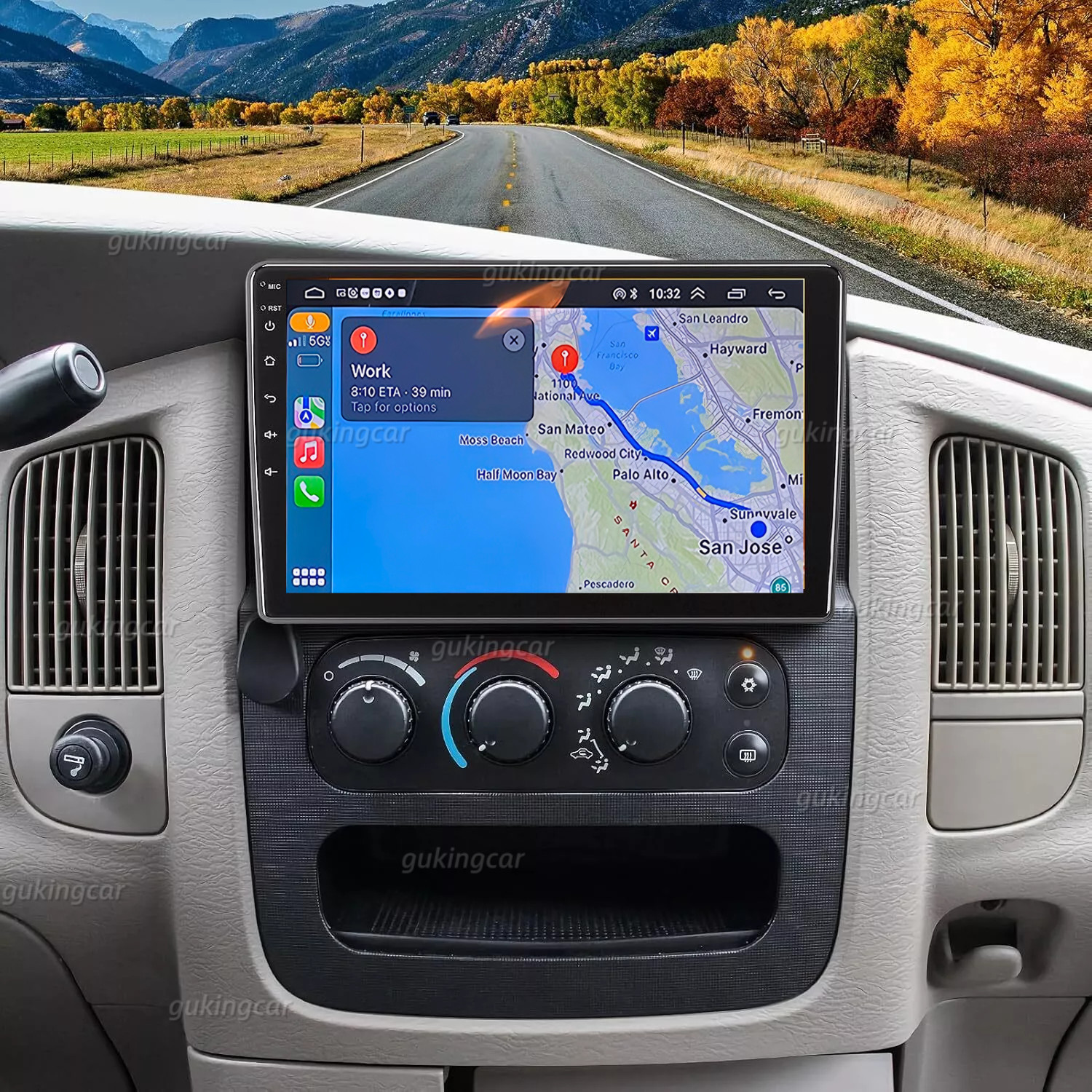 4+64G Car Radio 10.1" For 2002-2005 Dodge Ram 1500 2500 Carplay Android14 GPS