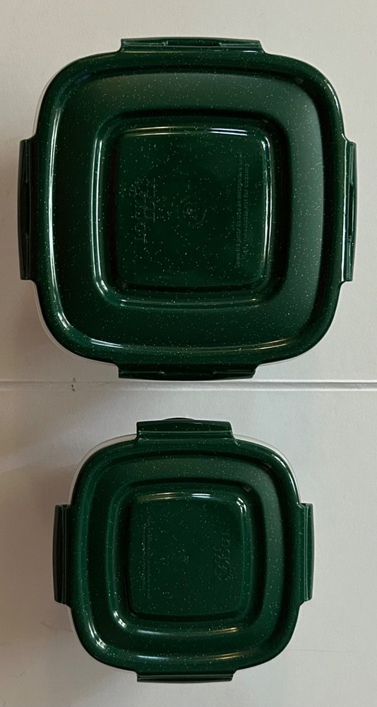 4 Lock & Lock Containers Green Sparkle Glitter Nesting New Fast Ship