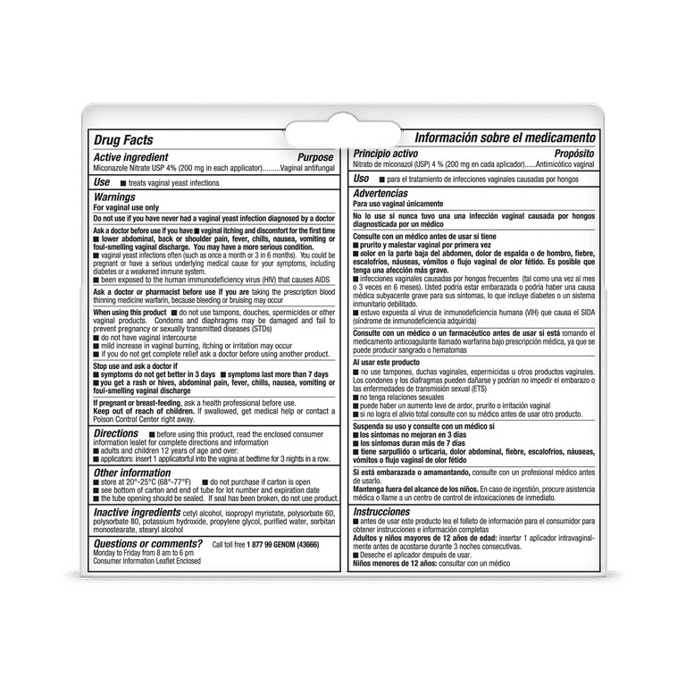 OTC Lomecan V 500mg 1 Óvulo / Vaginal Infections