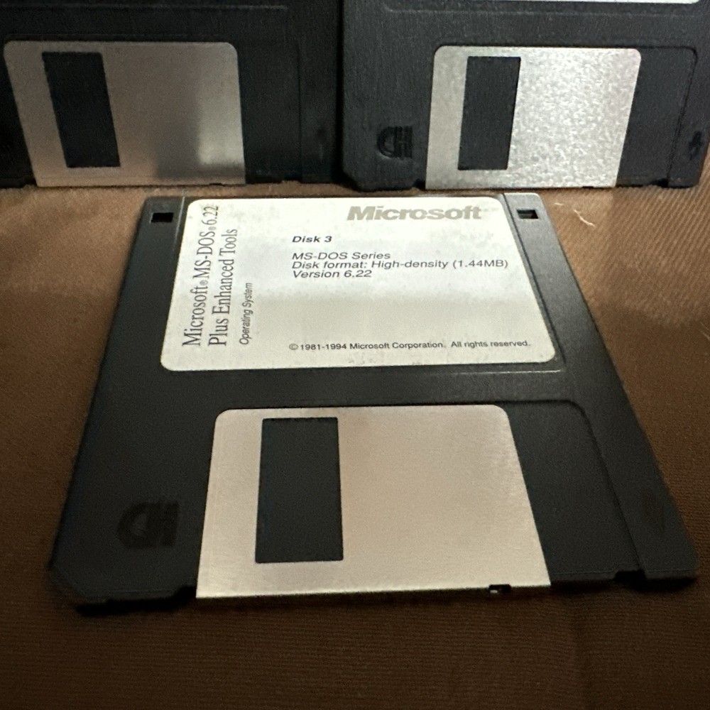 Microsoft MS-DOS 6.22 Plus Enhanced Tools - Genuine