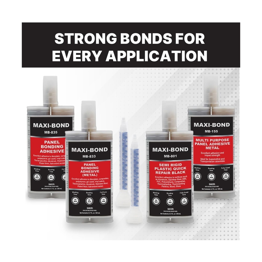 Multi-Purpose Panel Adhesive - Two Part Epoxy Metal - Non-Sagging High Strength
