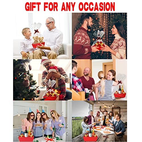 Basket For Gifts Empty, 5 Pack Sturdy Empty Gift Basket Kit With Handles Red