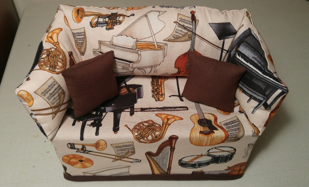 Musical Instruments Tissue Box Cover Handmade