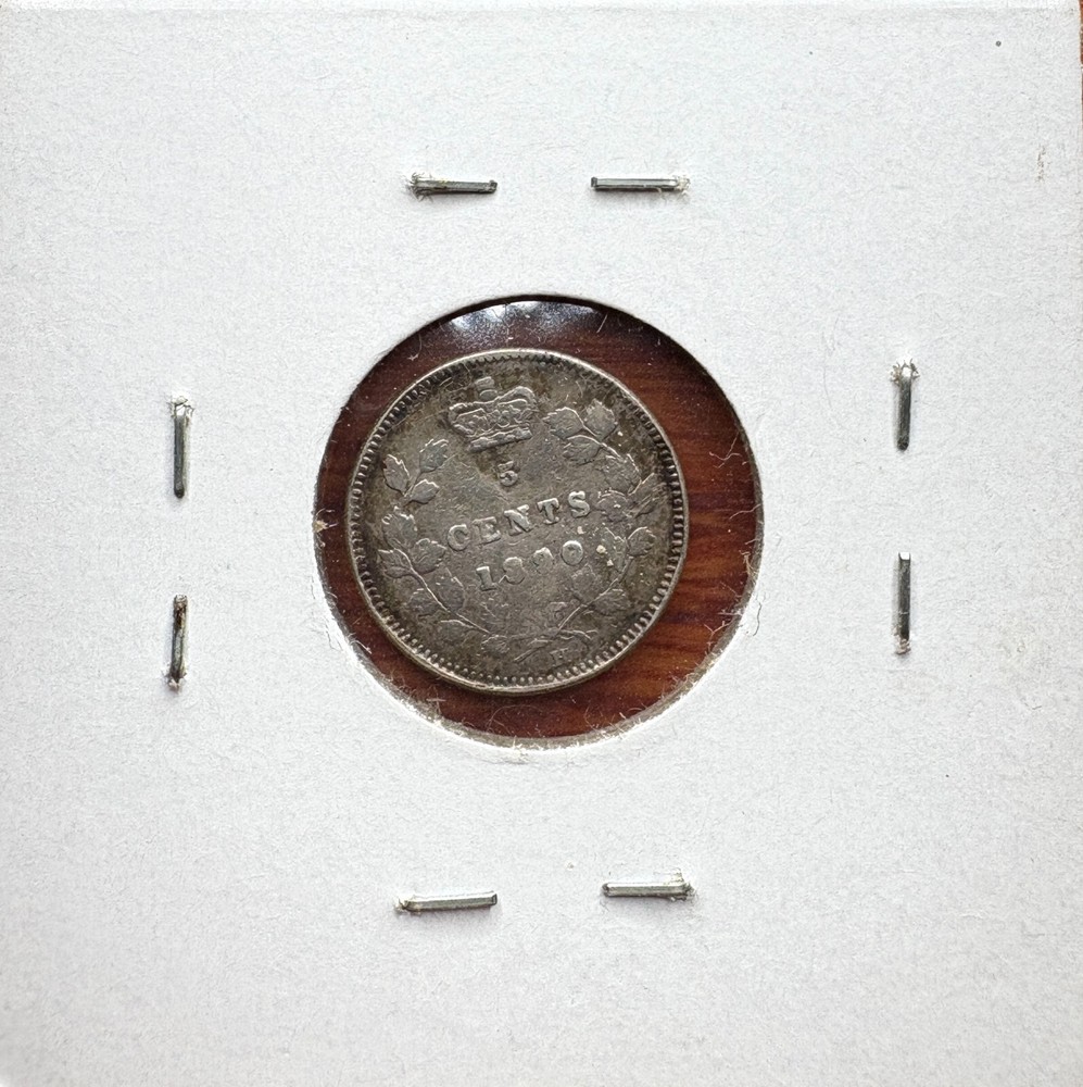 1890 H Canada 5 Cents