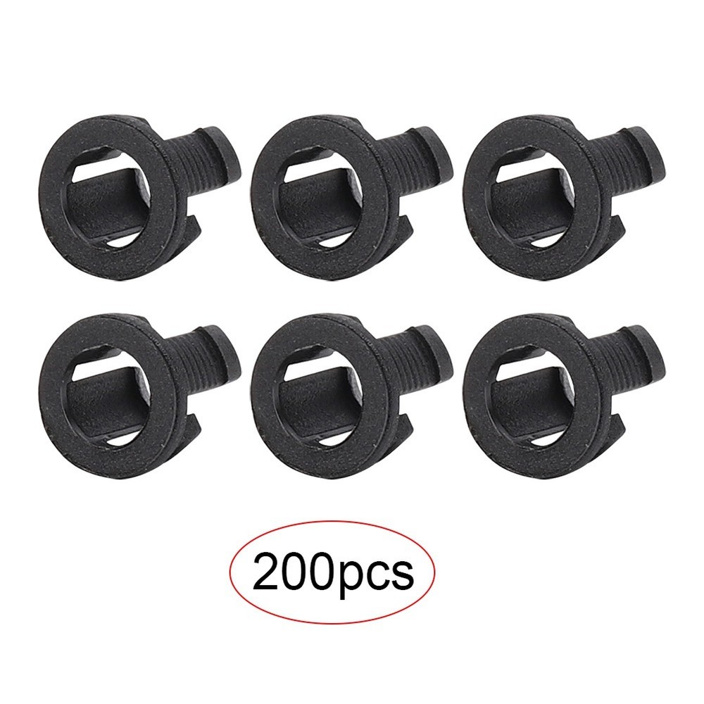 200Pcs LED Lamp Diode Holder Bulb Socket Bracket Mount Plastic Black 5mm
