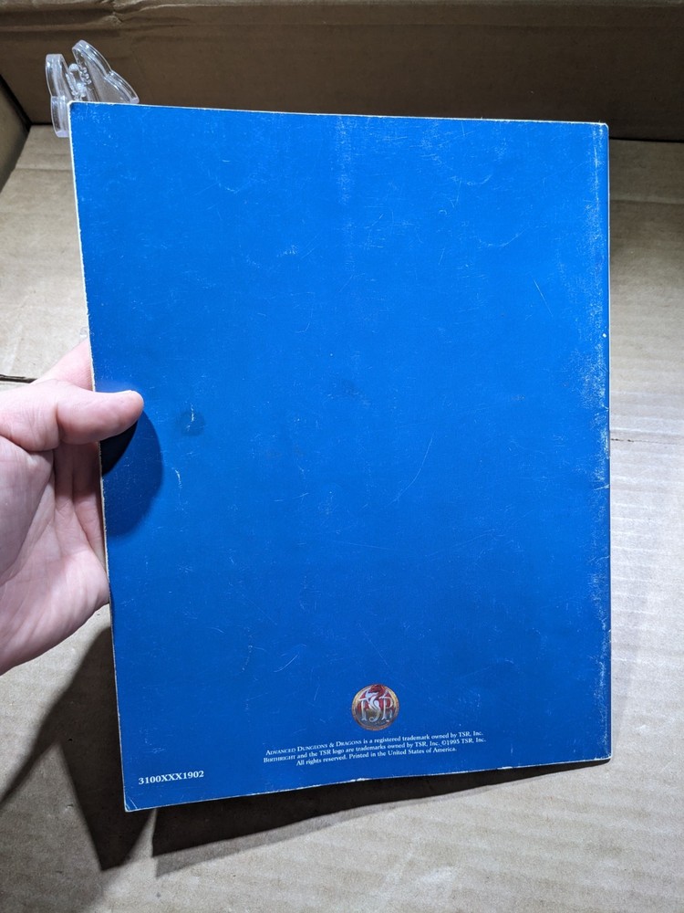 Advanced Dungeons & Dragons Campaign Setting Birthright Rulebook
