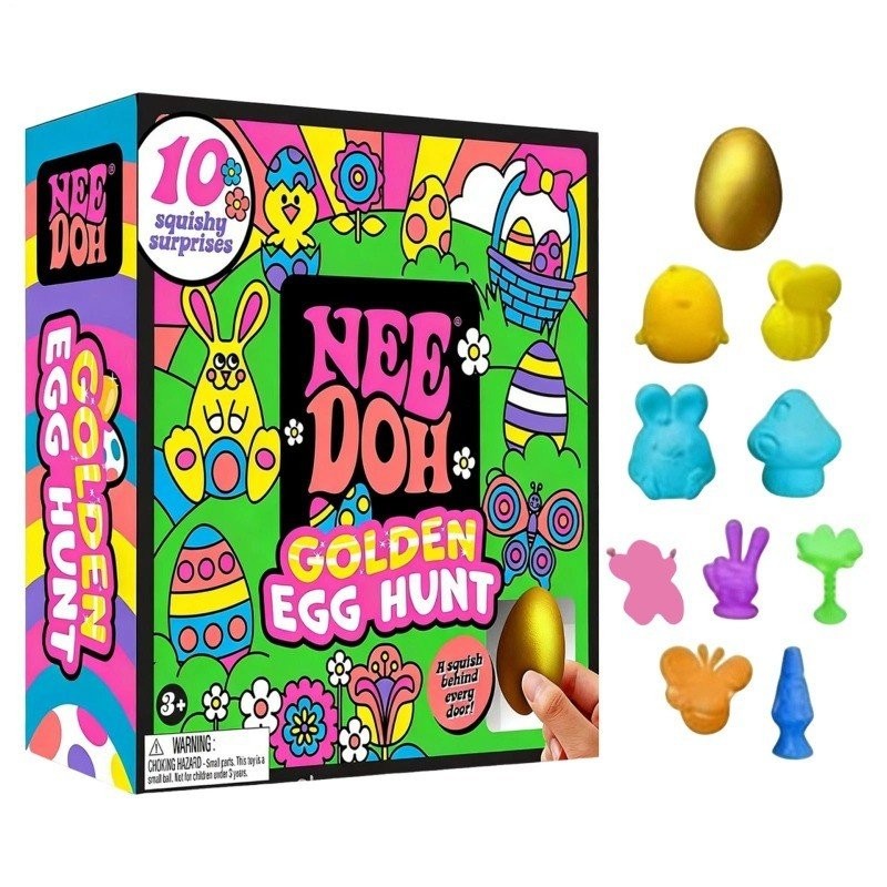 NeeDoh Easter Golden Egg Hunt Mystery 10 Squishy Surprises Collectible Gift SP
