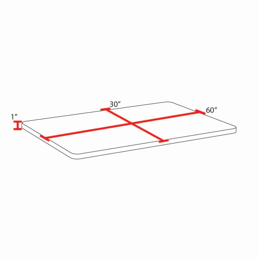 Regency 60 x 30 in Rectangle Double Sided Table Top- Cherry or Maple