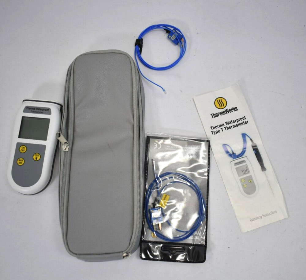 ThermoWorks Therma Waterproof Type T Thermometer Pack Kit White Module