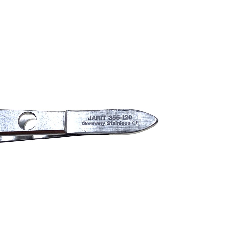 JARIT REF 355-120, Bishop-Harmon Iris Forcep 1 x 2 Teeth, 0.6mm, Straight