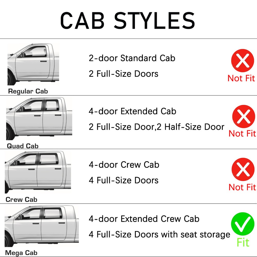 In-Channel Window Vent Visor Rain Guard for 2006-2008 Dodge Ram 1500 Mega Cab