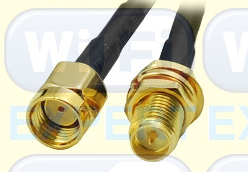 High Quality 5M (16 Feet) WiFi Antenna RP-SMA Extension Cable WiFi Wi-Fi Router