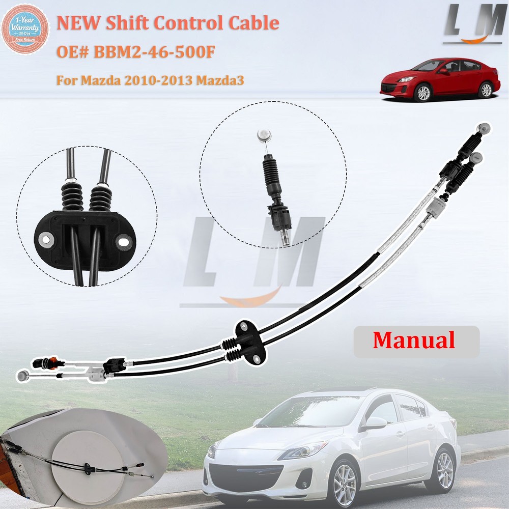 For 2010-2013 Mazda 3 Shift Control Cable Gear Selector BBM2-46-500F BBM246500F
