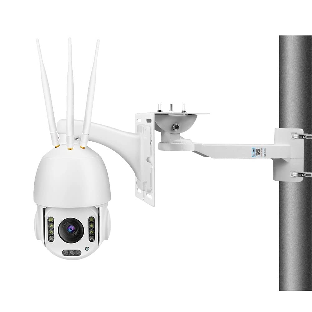 compcctv L-Shape Dome Camera Bracket,Universal Wall Ceiling Mount White